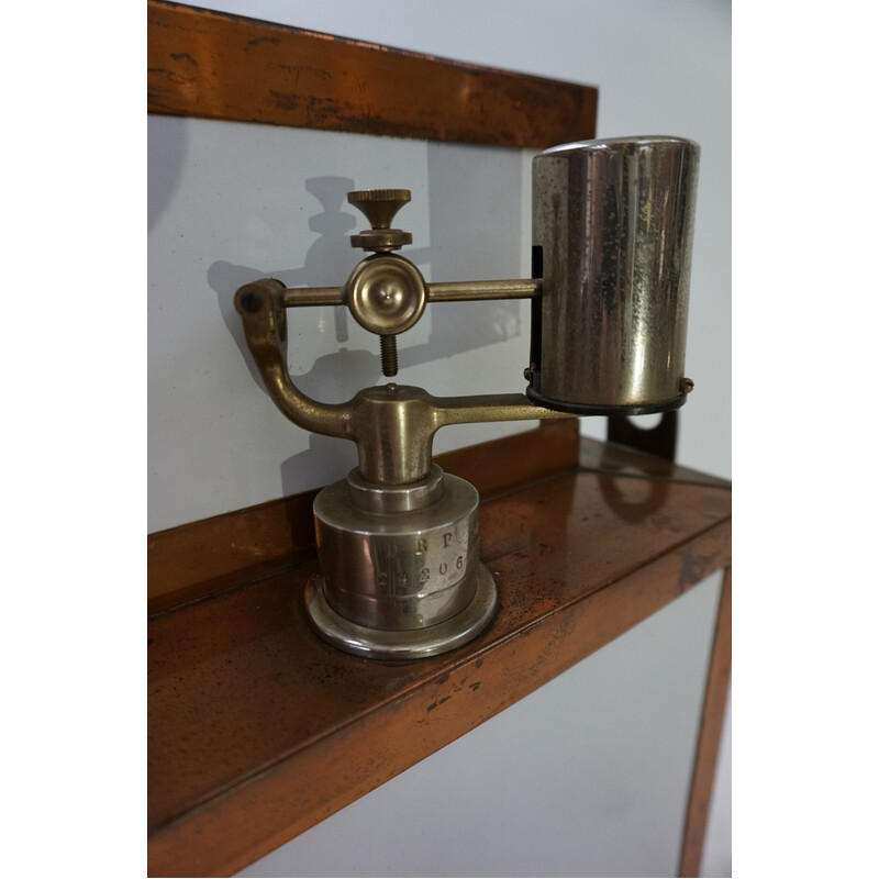 Cabinet de stérilisation médicale vintage Steampunk en cuivre et céramique,  Allemagne 1900