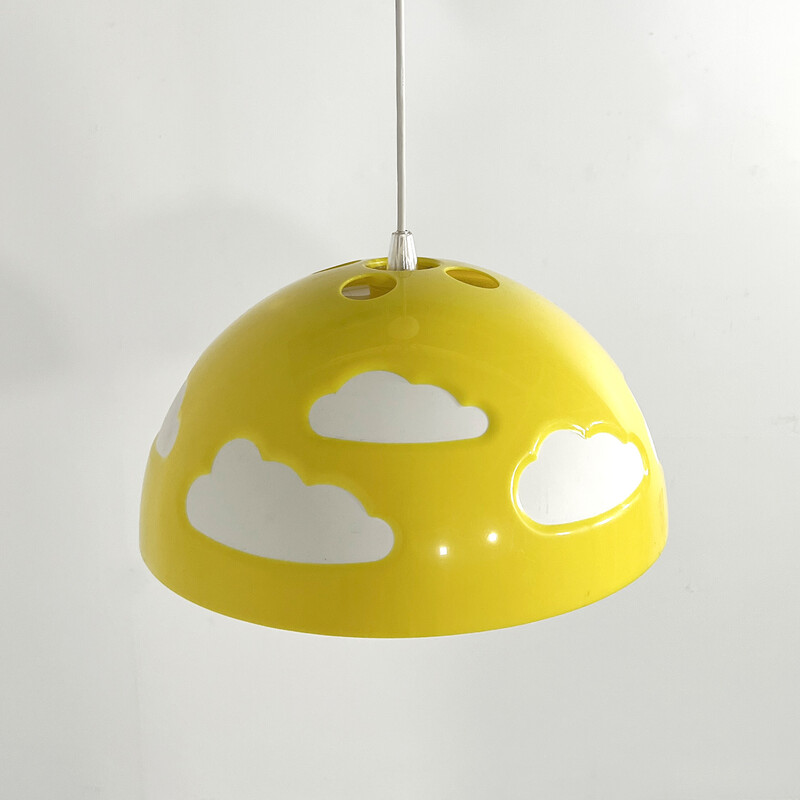 Vintage yellow Skojig Cloud pendant lamp by Henrik Preutz for Ikea, 1990s