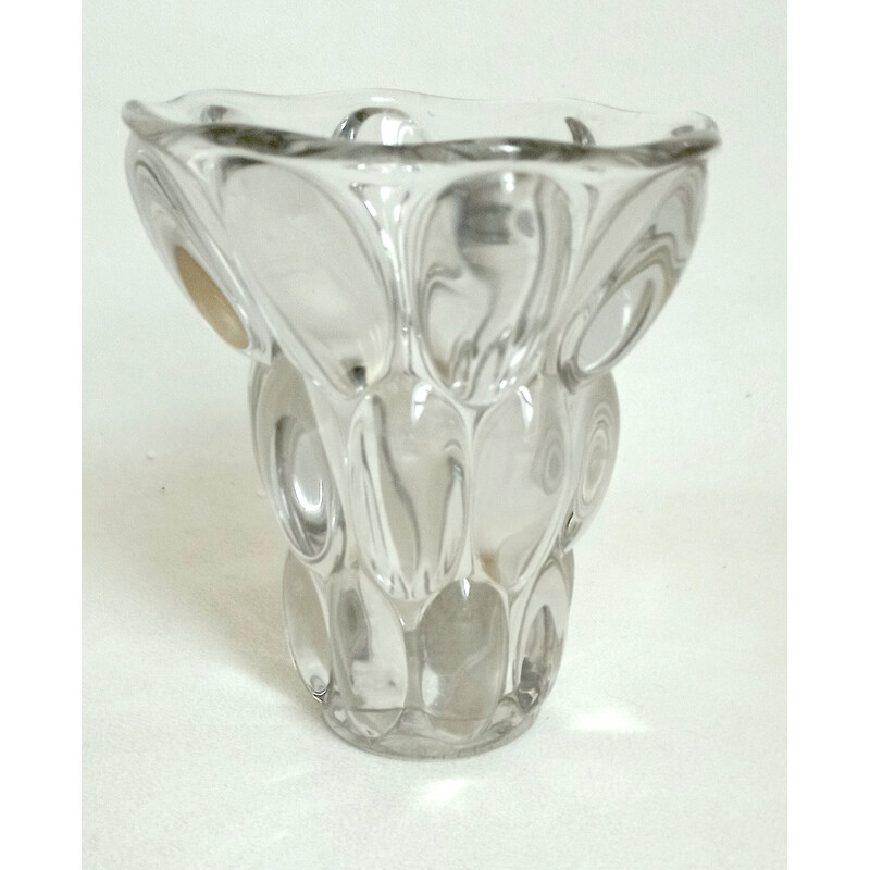 Vase vintage en cristal de Sèvres, France 1950