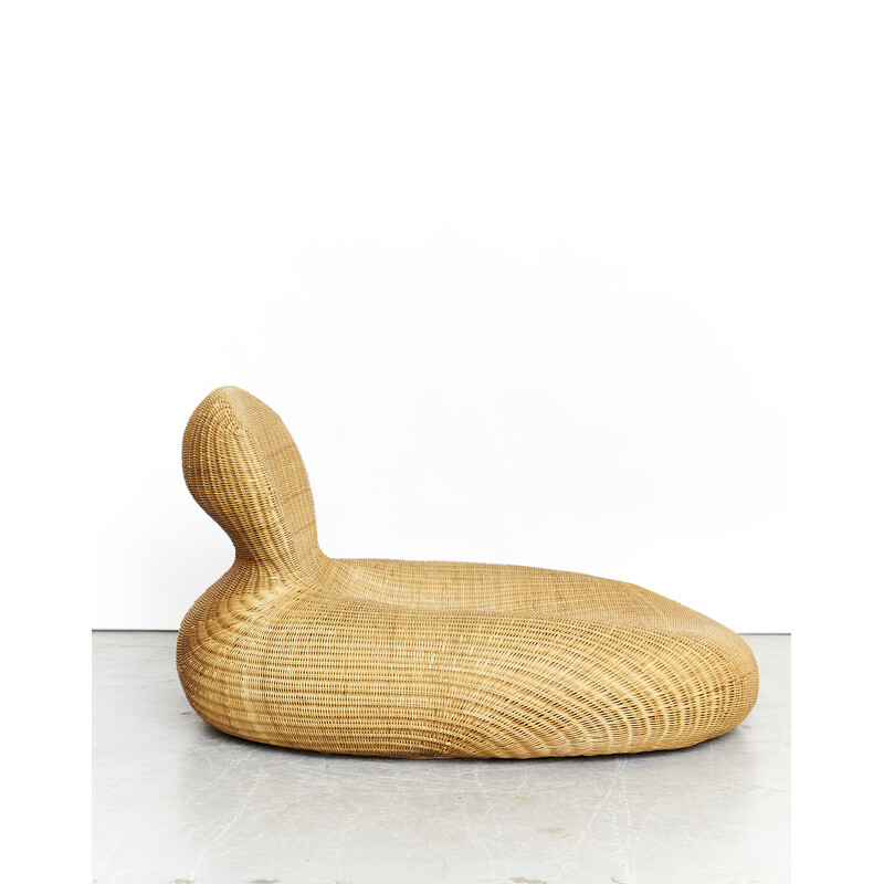 Fauteuil vintage Storvig en rotin et bambou par Carl Öjerstam pour Ikea,  Suède 2000