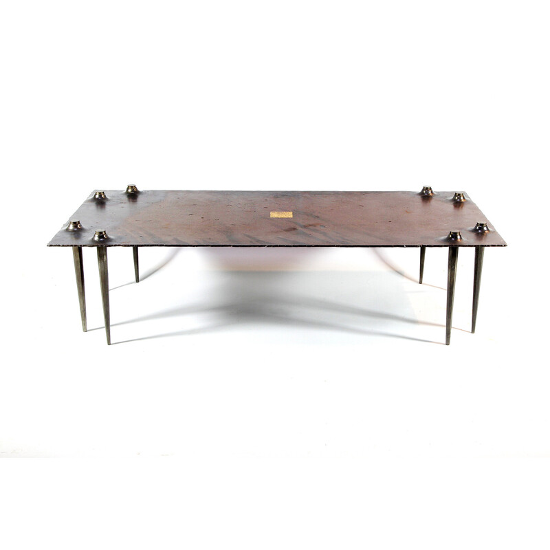 Brutalist Coffee Table Design By Idir Mecibah for Smederij Moerman