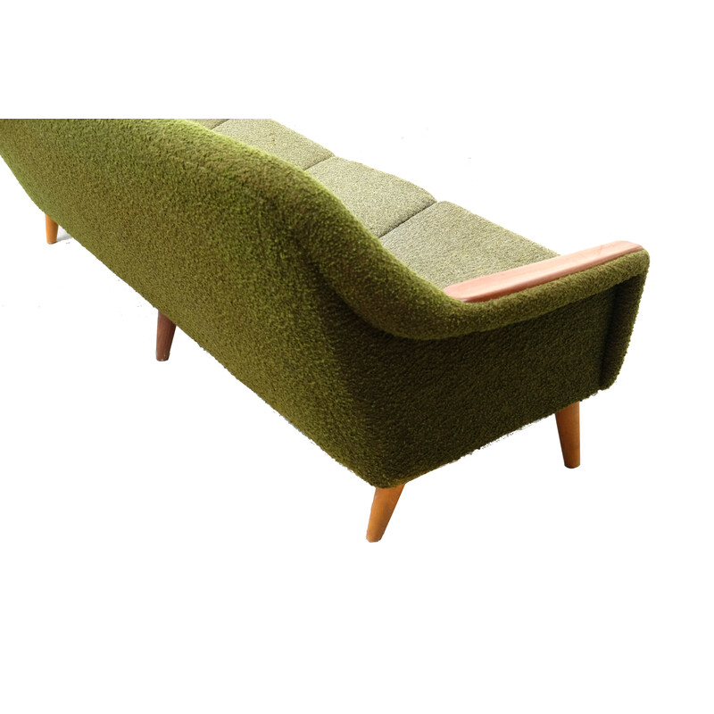 Canapé norvégien vintage en boucle olive, 1970