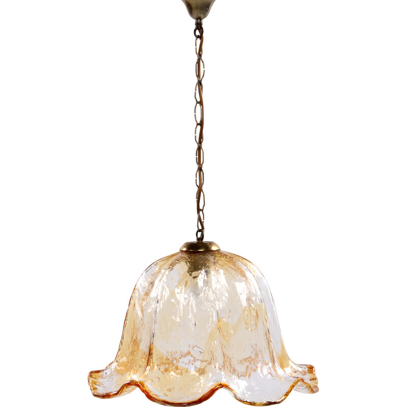 Lampada a sospensione in vetro di Murano vintage, anni '60