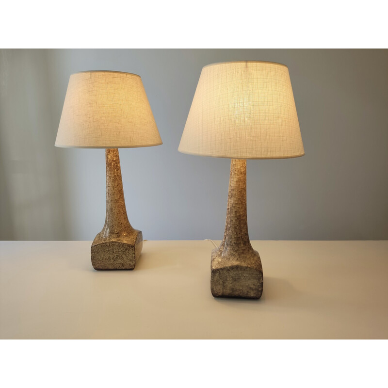 Pair of vintage lamps by Michael Andersen for Marianne Starck, 1960