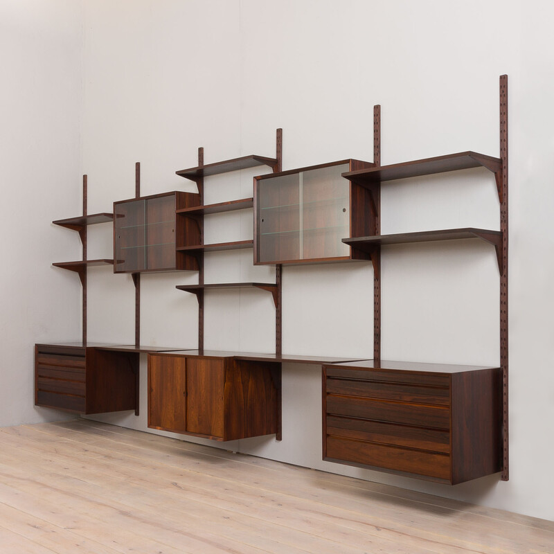 Mueble alto vintage de 5 módulos en madera de palisandro, Poul Cadovius  para Cado, Dinamarca Años