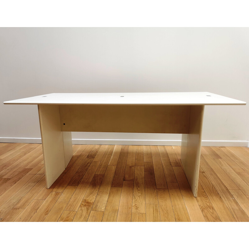 Tavolo pieghevole in legno bianco vintage per Habitat
