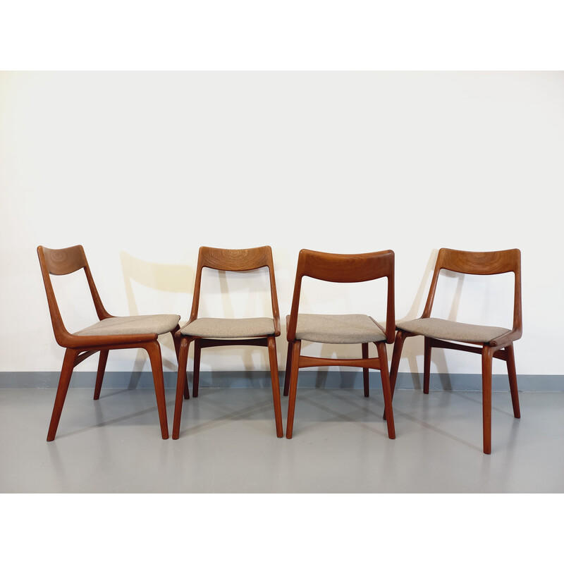 Set of 4 vintage teak chairs by Alfred Christensen for Slagelse Møbelværk, Denmark 1960s