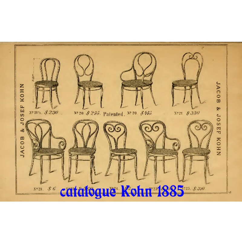 Set di 5 sedie vintage n 20 di Kohn