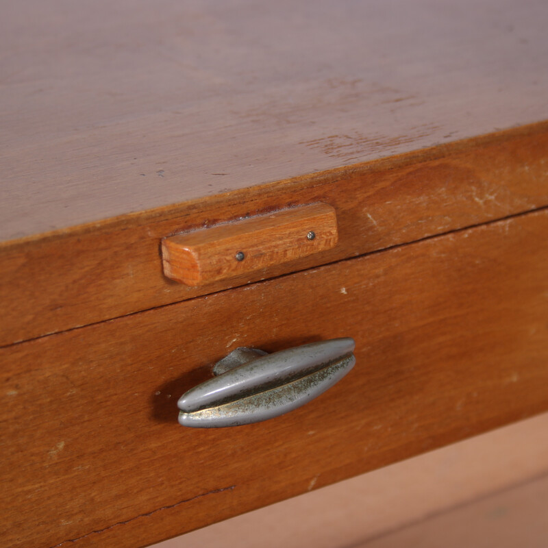 Costurero vintage en madera de cerezo, 1950