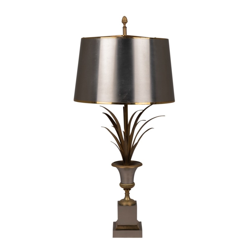 Vintage-Lampe "Schilfrohr" aus Bronze von Maison Charles, 1970
