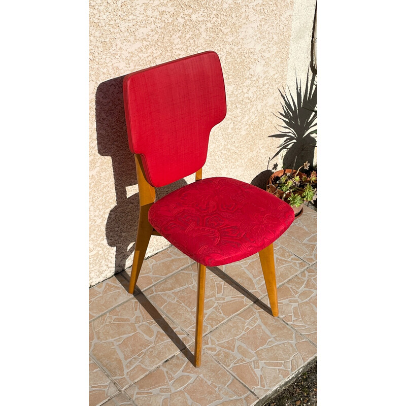 Vintage-Stuhl rot grafisch