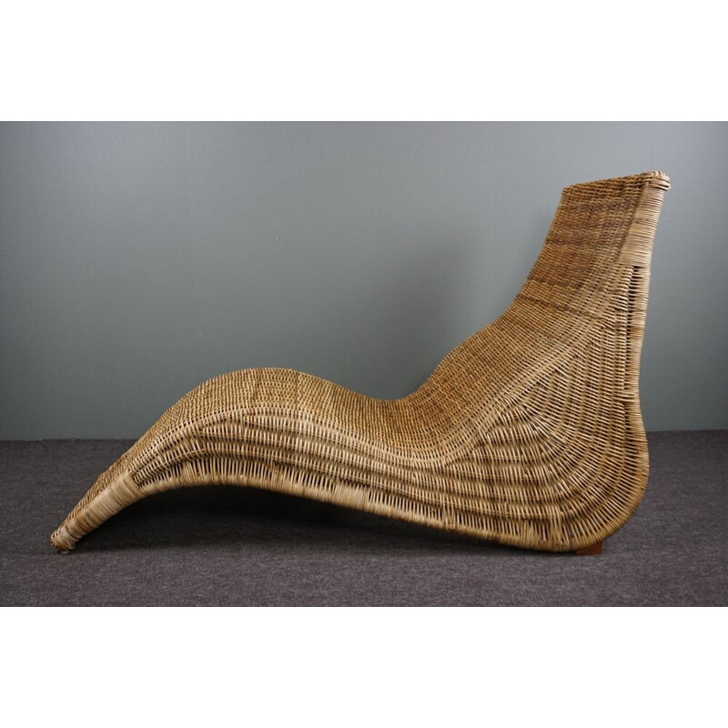 Vintage rattan lounge chair by Carl Öjerstam for Ikea, Sweden 1990s