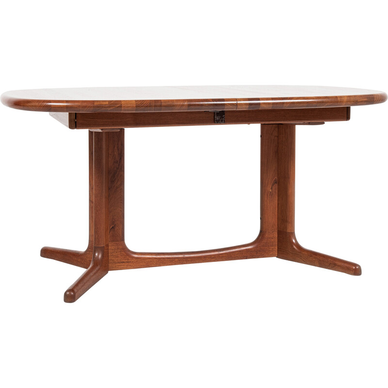 Mid century Danish oval dining table in solid teak by Glostrup, 1960s