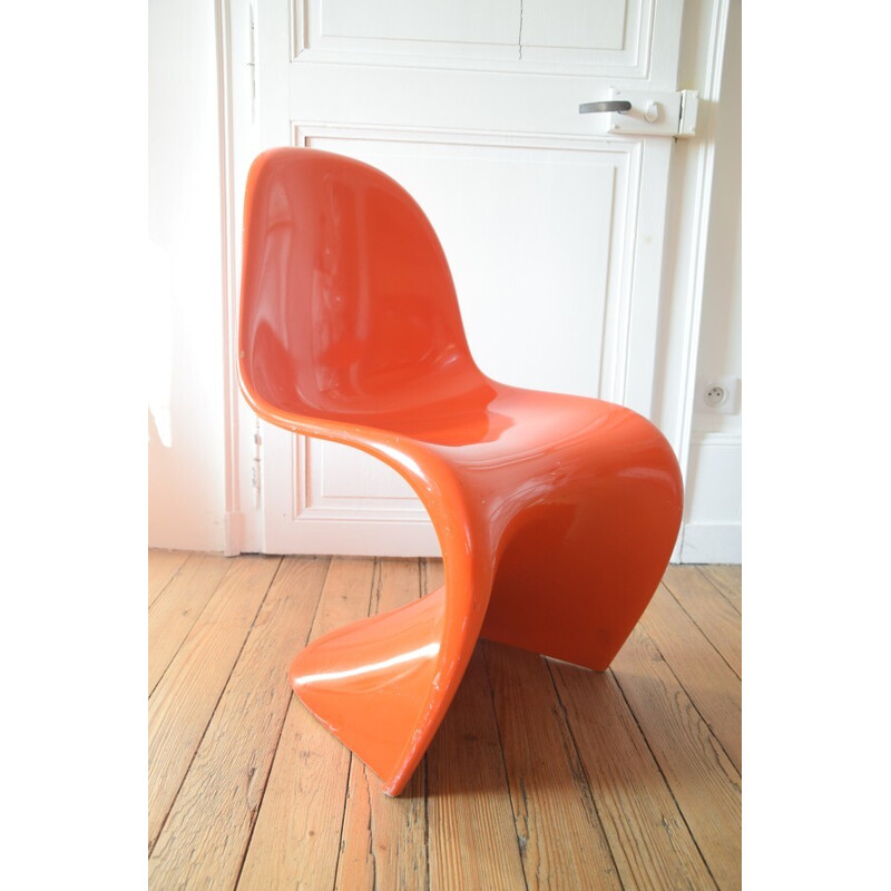 Vintage fiberglass resin chair by Panton