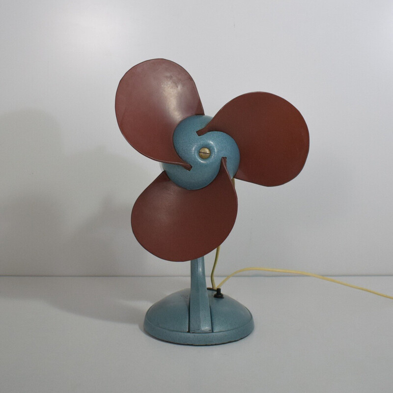Vintage rotary fan with soft fins, 1960