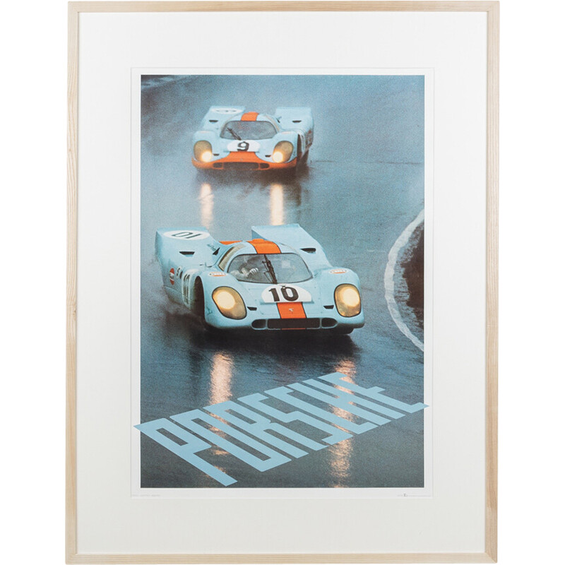 Poster d'epoca della Porsche 917 per la 24 ore di Le Mans