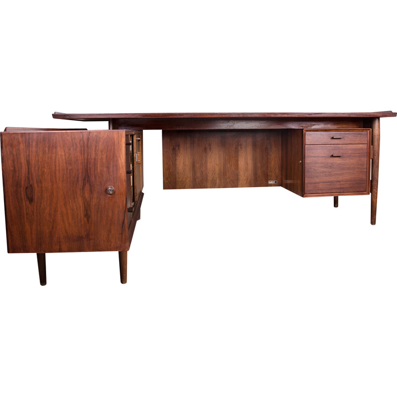 Vintage Danish rosewood executive desk model 208 by Arne Vodder for Sibast,  1960