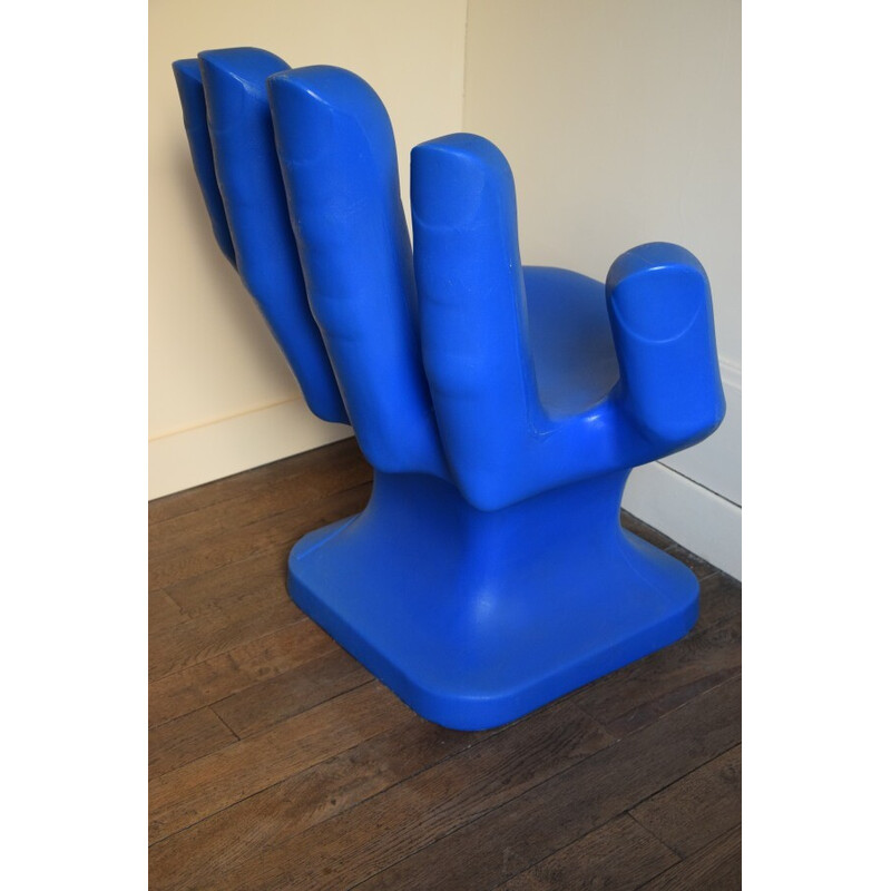 Vintage-Sessel Blaue Hand, 1980