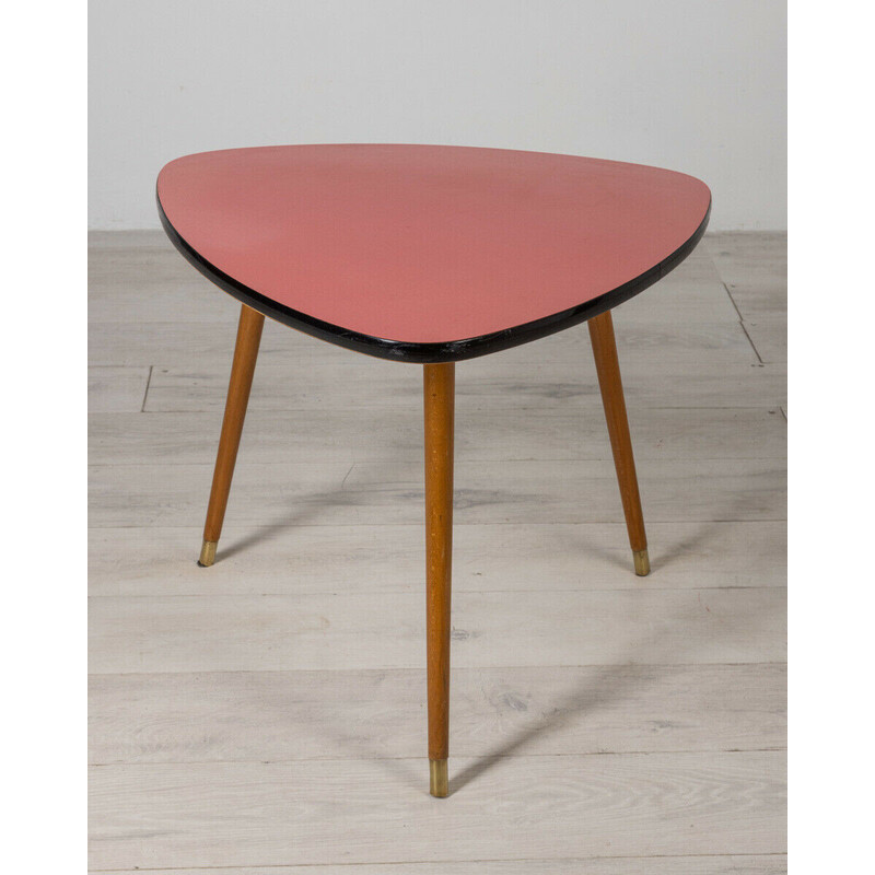 Vintage coffee table with top in red formica, 1970s