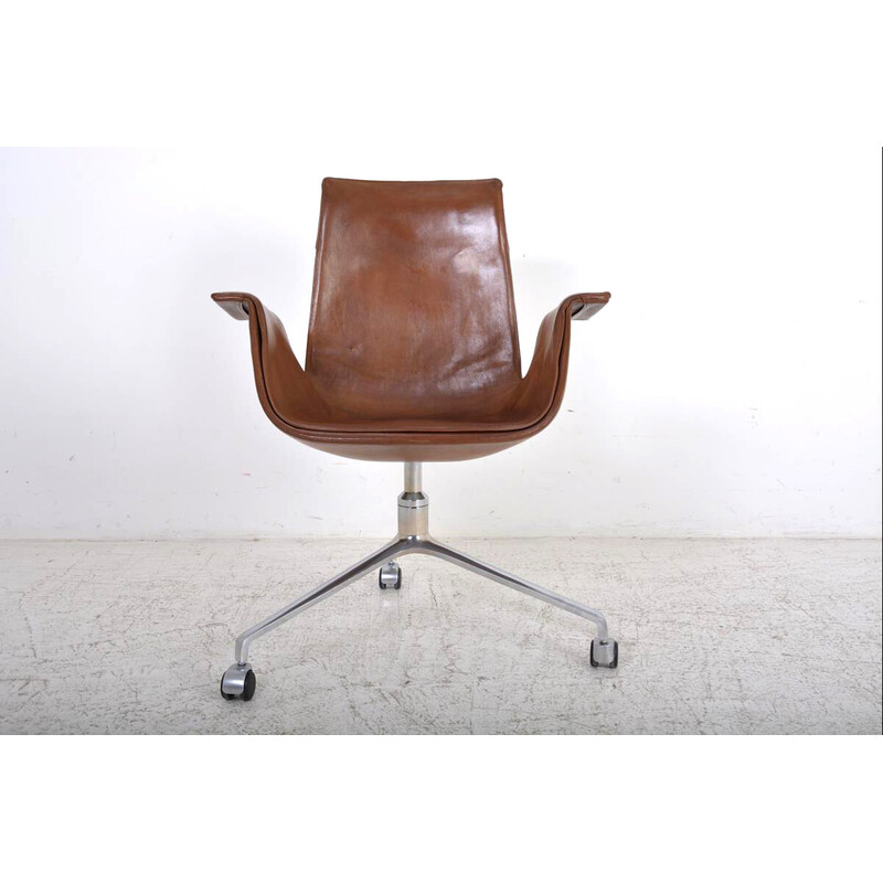 Fk 6725 vintage office chair with casters by Preben Fabricius and Jørgen  Kastholm, Germany 1960