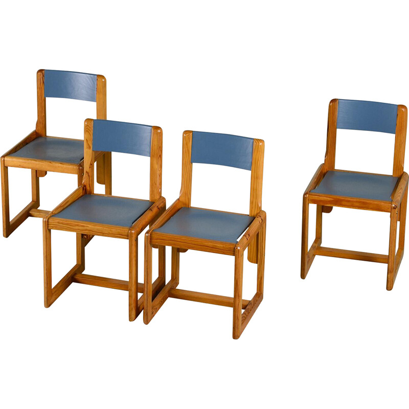 Lot de 4 chaises vintage par André Sornay, 1960