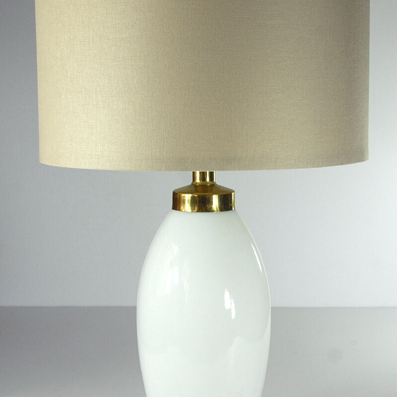 Vintage glazen tafellamp voor Ikea, 1980