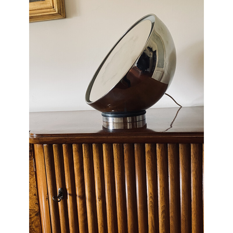 Lampada da tavolo sferica a specchio vintage, Italia anni '70