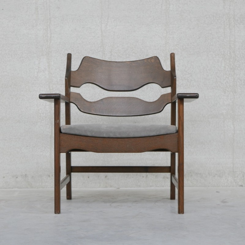 Fauteuil Razor danois vintage en bois de chêne par Henning Kjaernulf, 1960