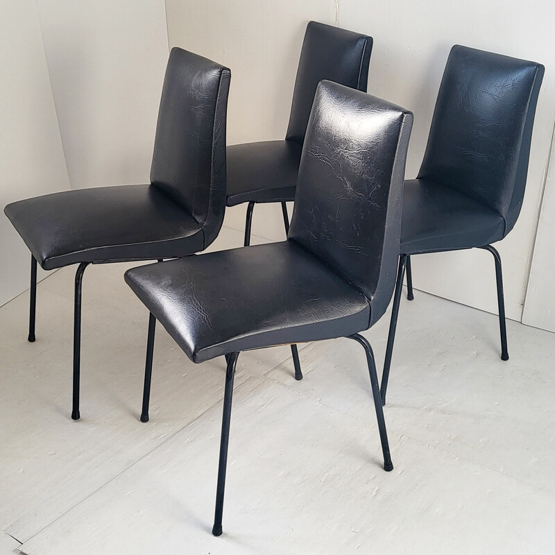 Lot de 4 chaises vintage Meurop de Pierre Guariche, 1960