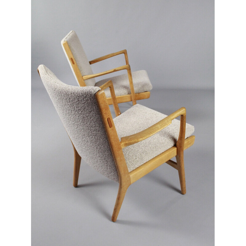 Pair of vintage armchairs in oakwood "Ap16" by Hans J Wegner for Stolen,  Denmark 1951