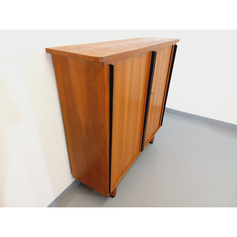 Mobile vintage in teak con ante scorrevoli, 1960-1970