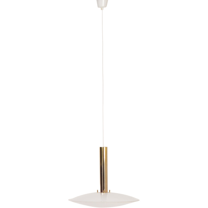 Swedish vintage pendant lamp in brass and perspex by Asea, 1960s