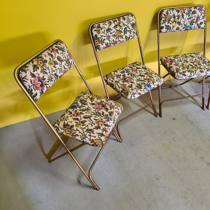 Conjunto de 4 cadeiras dobráveis Chantazur Lafuma modelo Chantazur, década  de 1960