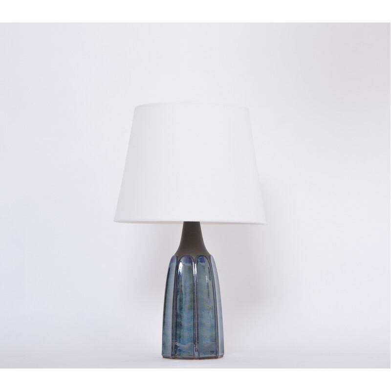 Lampe de table vintage en grès bleu modèle 1042 par Einar Johansen pour  Søholm