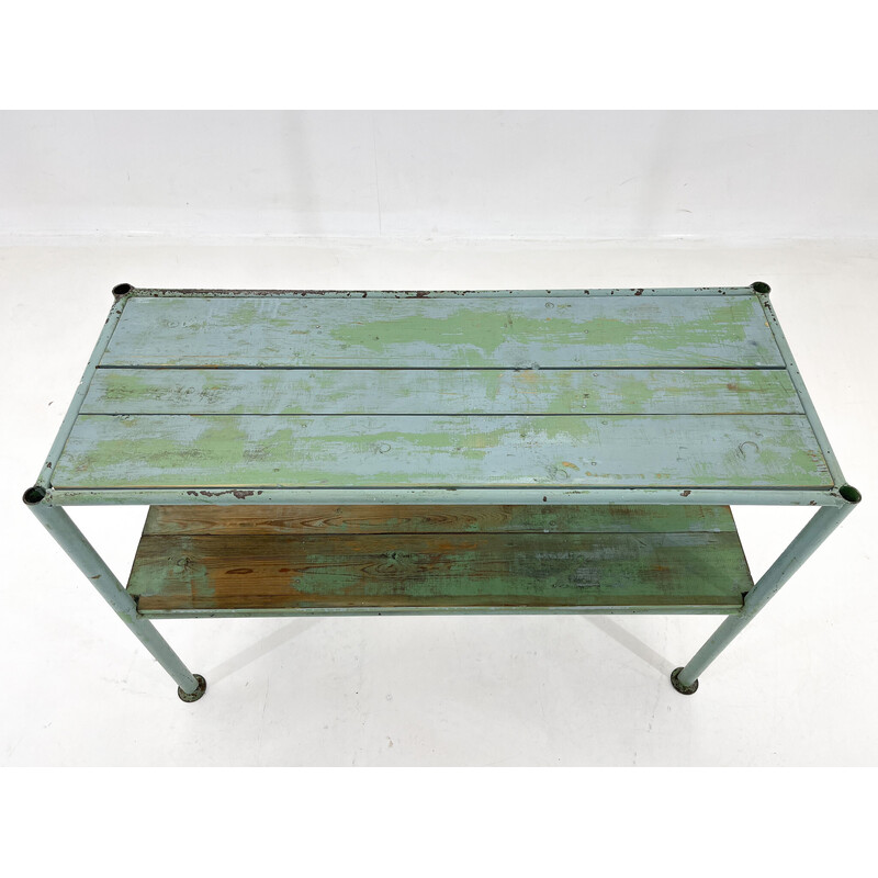 Vintage industriële console tafel