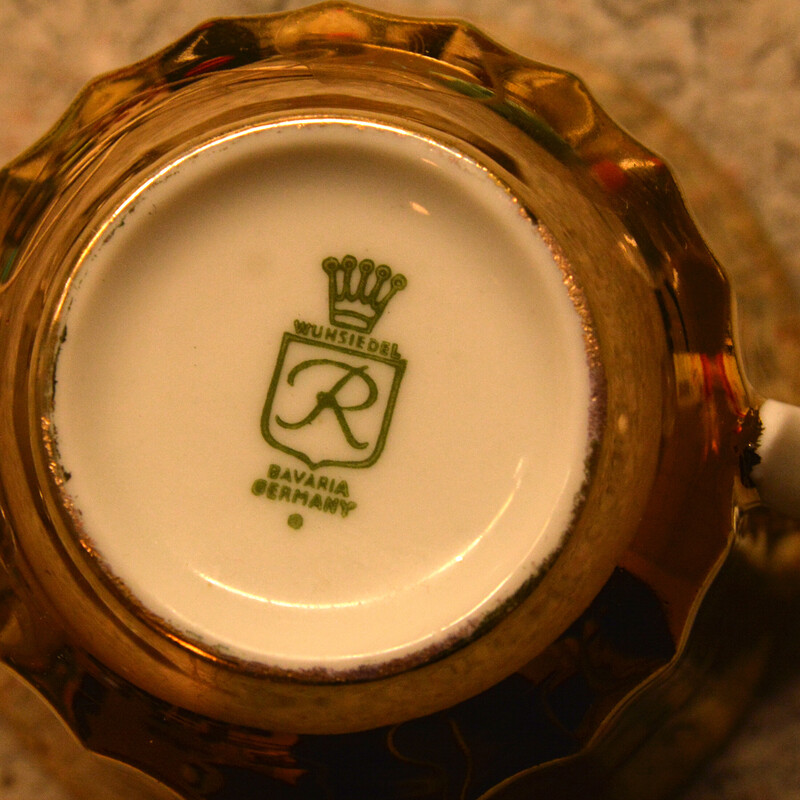 Goldenes Kaffeeservice von Wunsiedel Bayern, Deutschland 1960