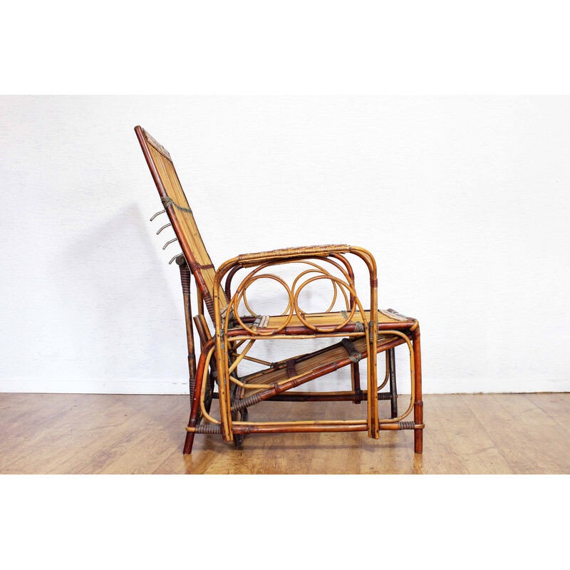 Vintage Bauhaus Sessel aus Rattan und Bambus von Erich Dieckmann, 1930