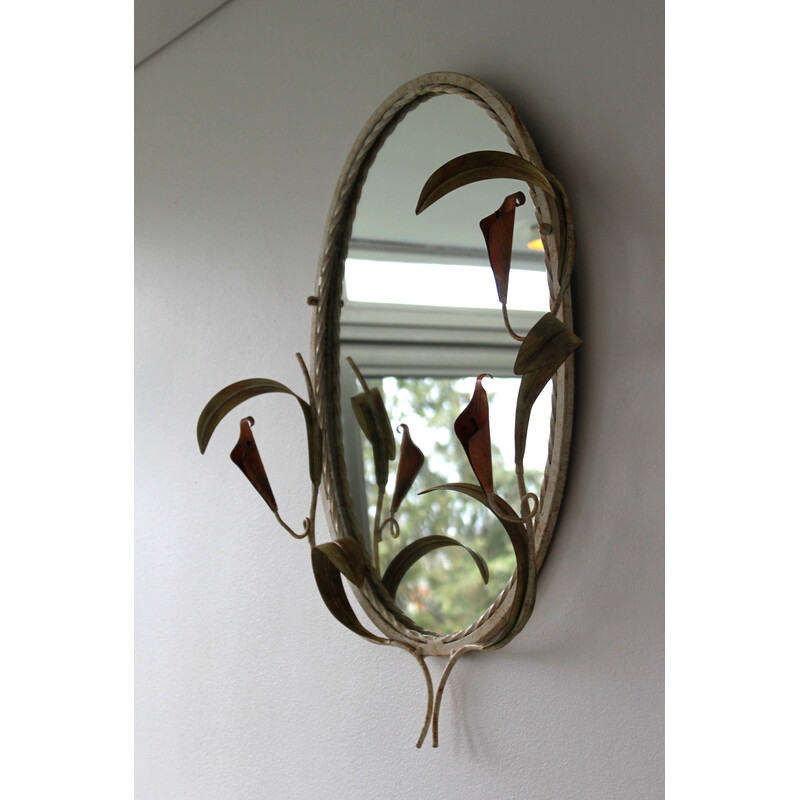 Vintage wrought iron mirror, 1960
