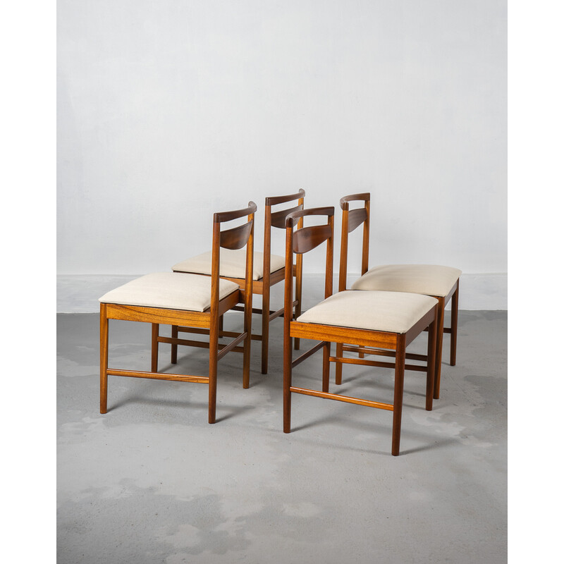 Ensemble de 4 chaises vintage en teck par Tom Robertson pour A.H. Mcintosh  and Co, UK