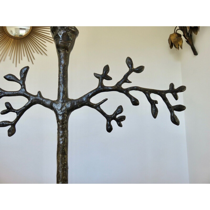 Vintage lamp model "olive tree" in bronze by Gäetan Malphettes and Dorota  Dabrowska, France 2000