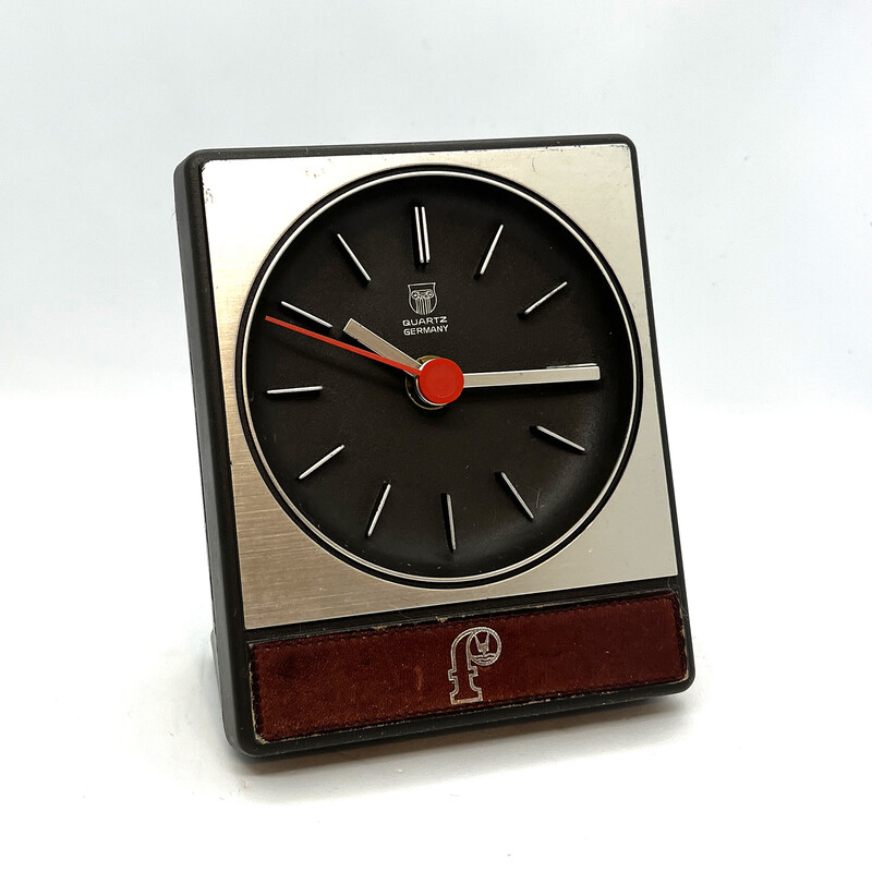 Horloge de bureau vintage d'Aix-la-Chapelle, Allemagne 1970-1980