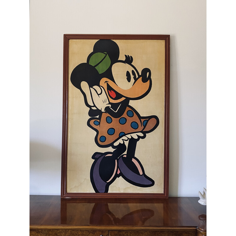 Vintage Minnie Mouse gerahmtes Poster, Frankreich 1960er Jahre
