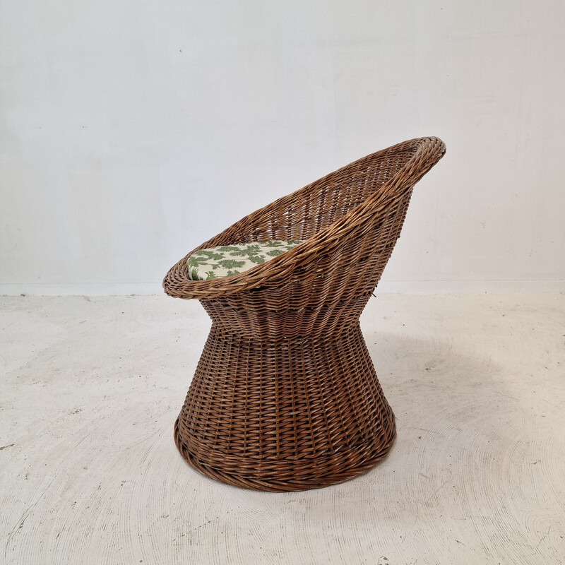 Vintage wicker best sale lounge chair