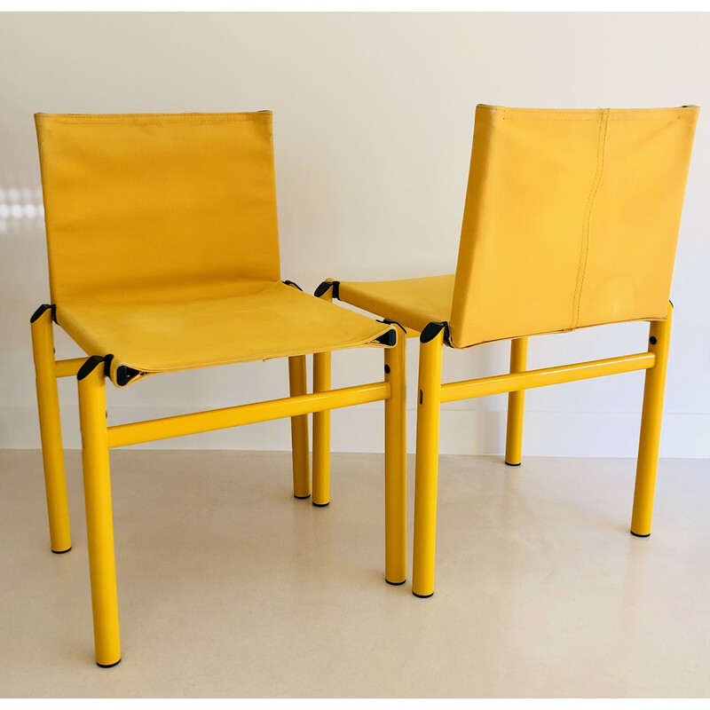 Paire de chaises vintage "Mastro" par Afra et Tobia Scarpa pour Molteni,  Italie 1980