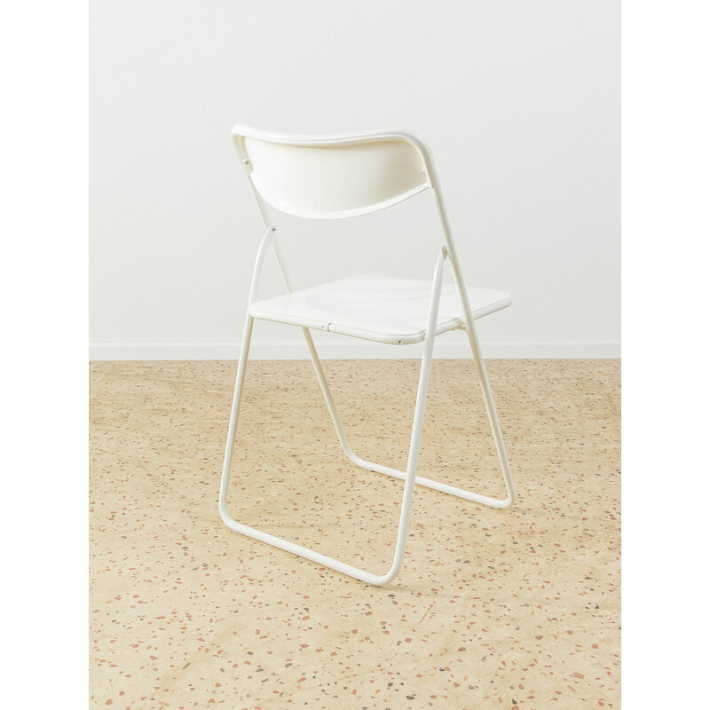 Lot de 4 chaises pliantes vintage en métal et plastique par Niels  Gammelgaard pour Ikea, Suède