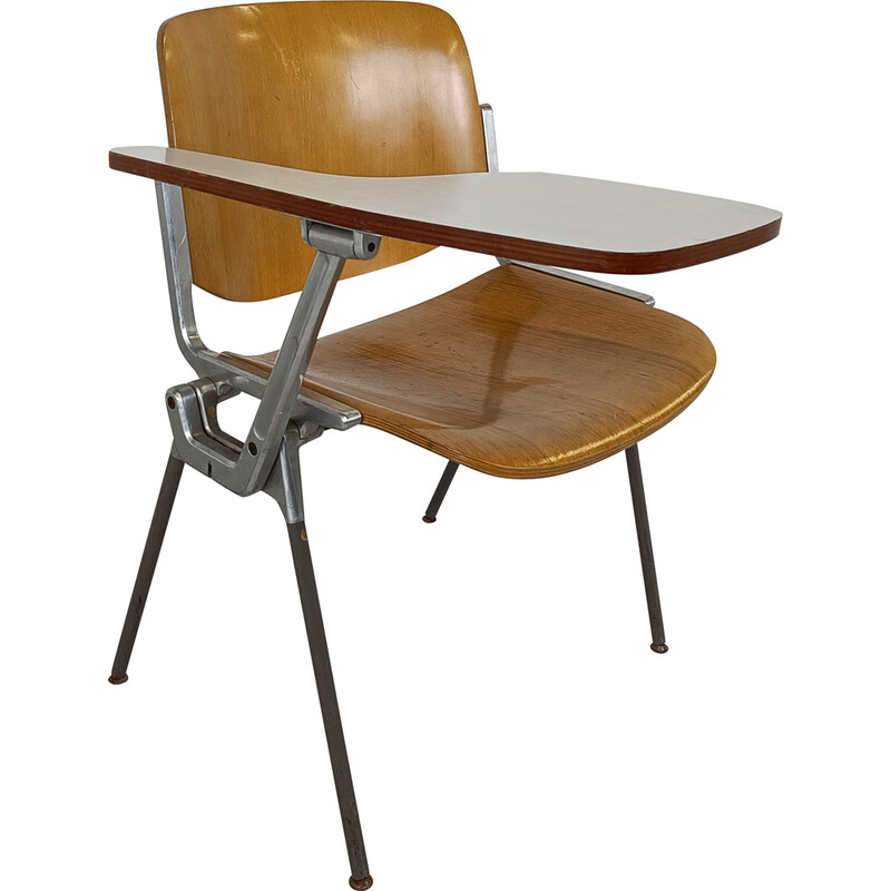 Vintage Dsc 106 stoel met klaptafel van Giancarlo Piretti voor Castelli,  Italië 1970