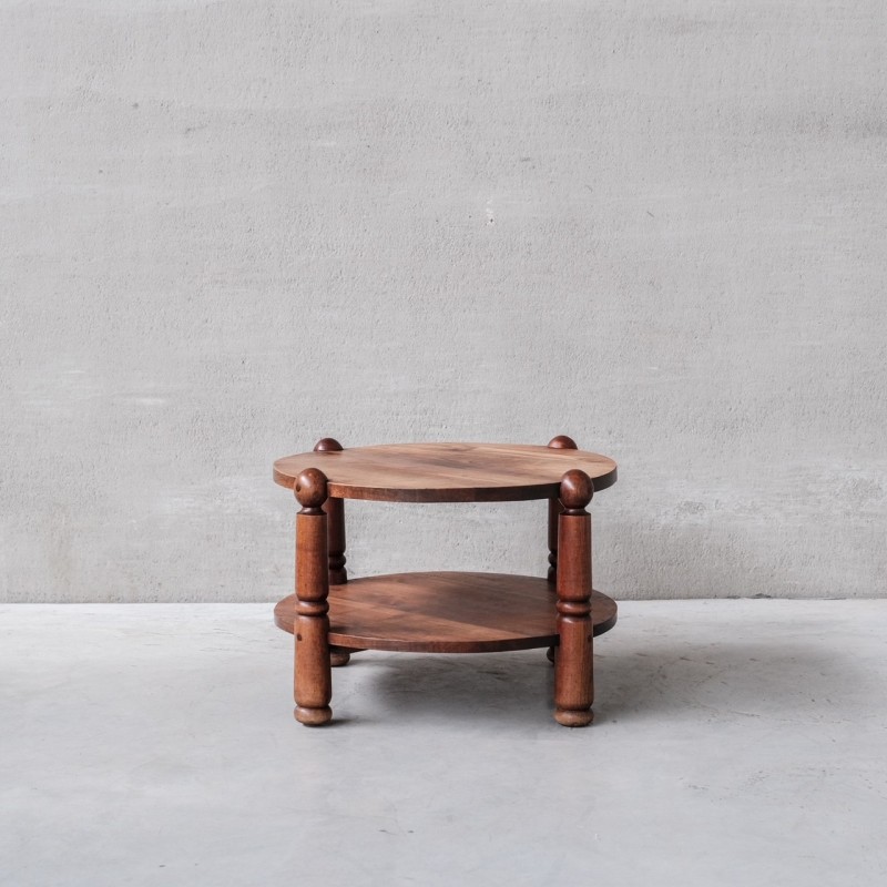 Mesa de centro vintage de madera, Francia 1950