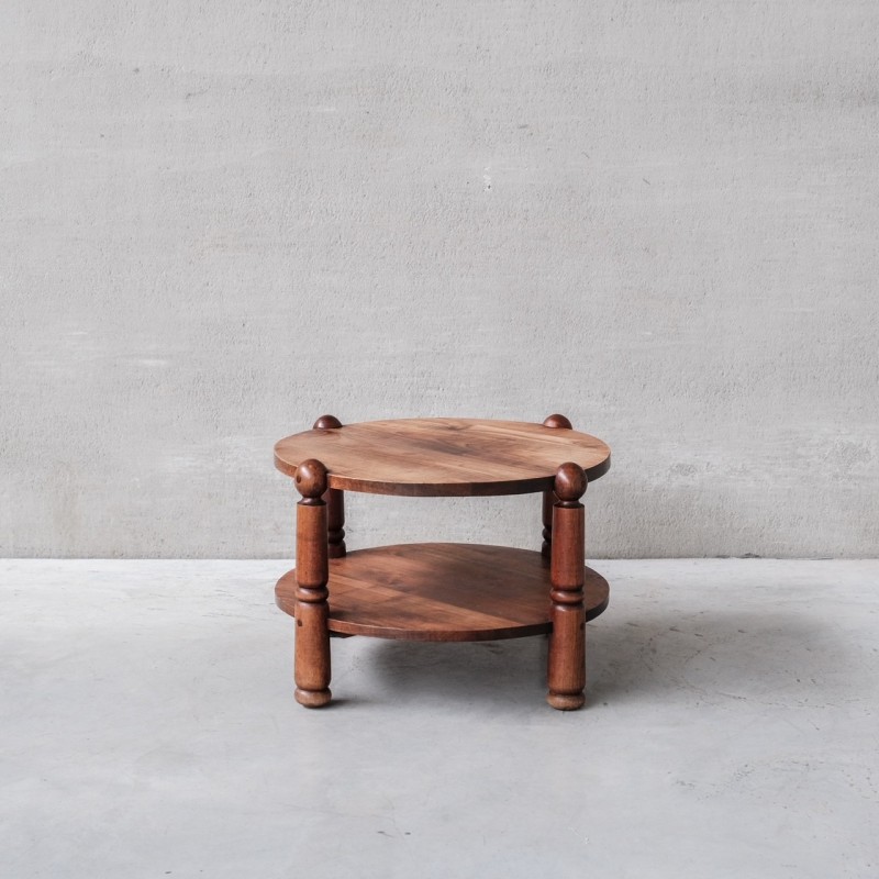 Mesa de centro vintage de madera, Francia 1950