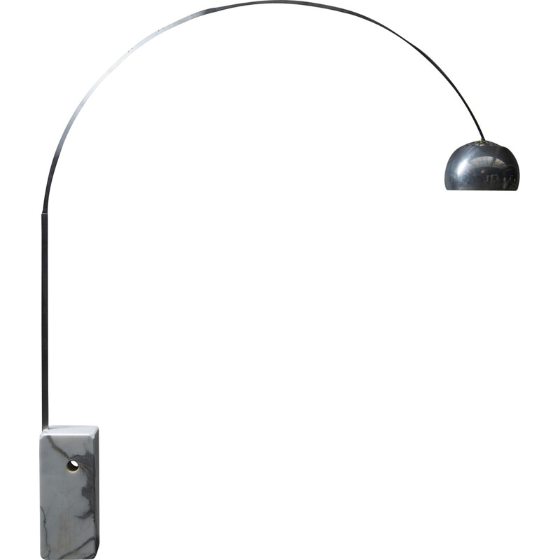 Vintage 'Arco' floor lamp by Achille and Pier Castiglioni for Flos, Italy  1960
