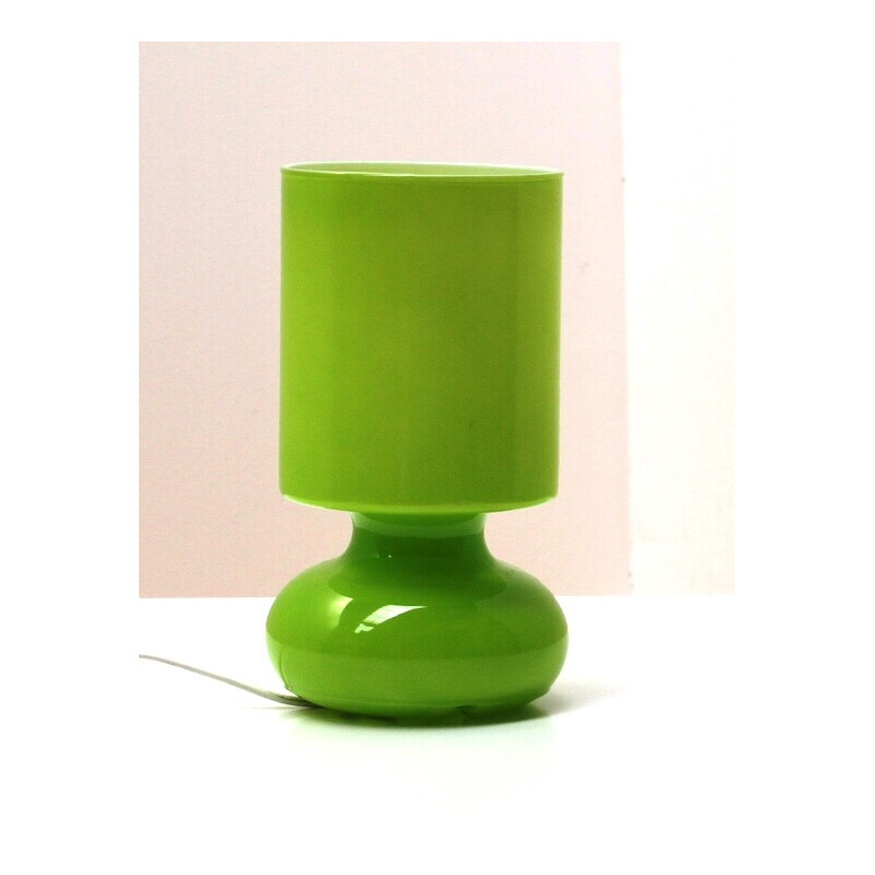 Lampada da comodino vintage in vetro verde di Ikea, 1980